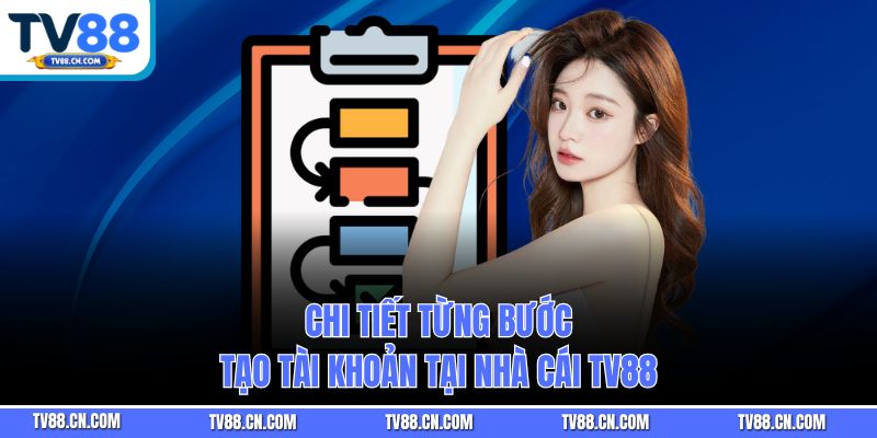 Chi tiết từng bước tạo tài khoản tại nhà cái TV88
