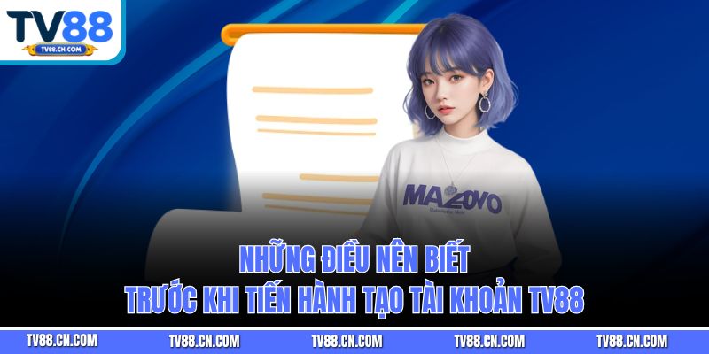 Những điều nên biết trước khi tiến hành tạo tài khoản TV88